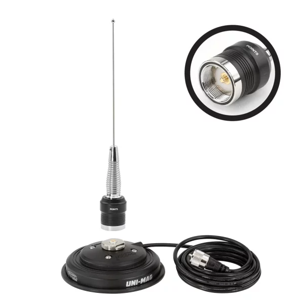Antena con base magnetica UHF
