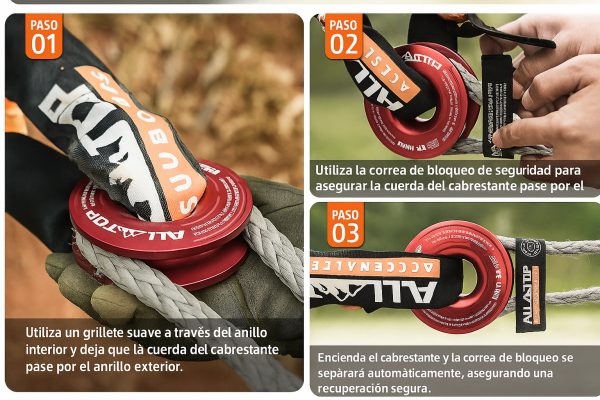 Polea De Recuperación Para Winch con Linea Sintetica - Imagen 6