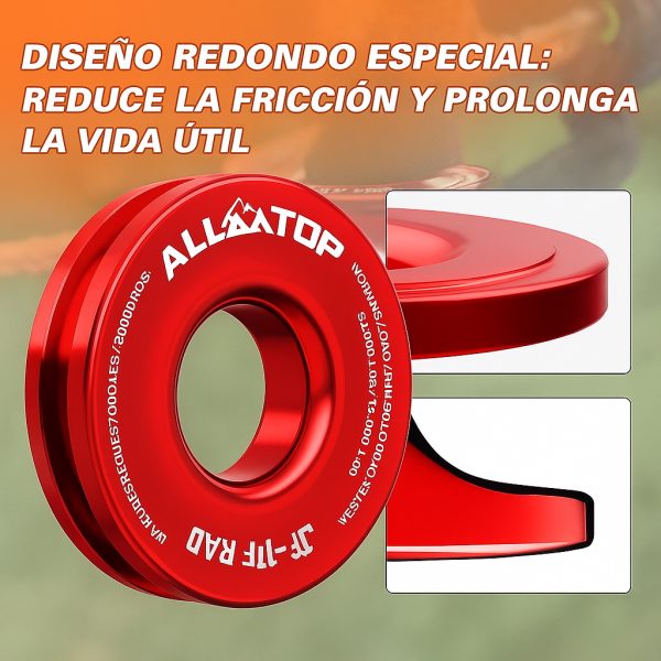 Polea De Recuperación Para Winch con Linea Sintetica - Imagen 4