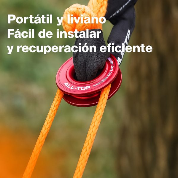Polea De Recuperación Para Winch con Linea Sintetica - Imagen 2
