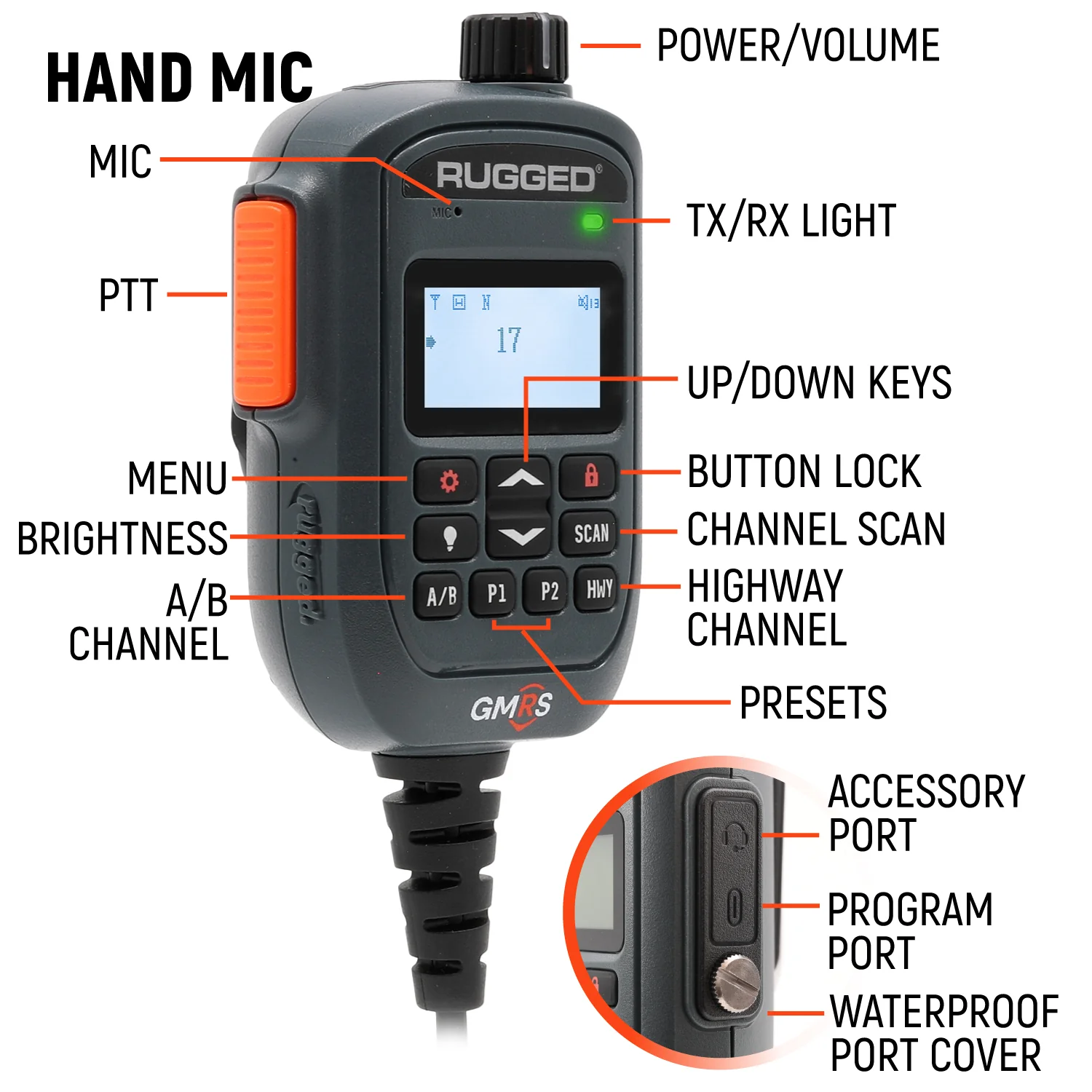Radio Rugged G2 mini 30w GMRS - Imagen 4